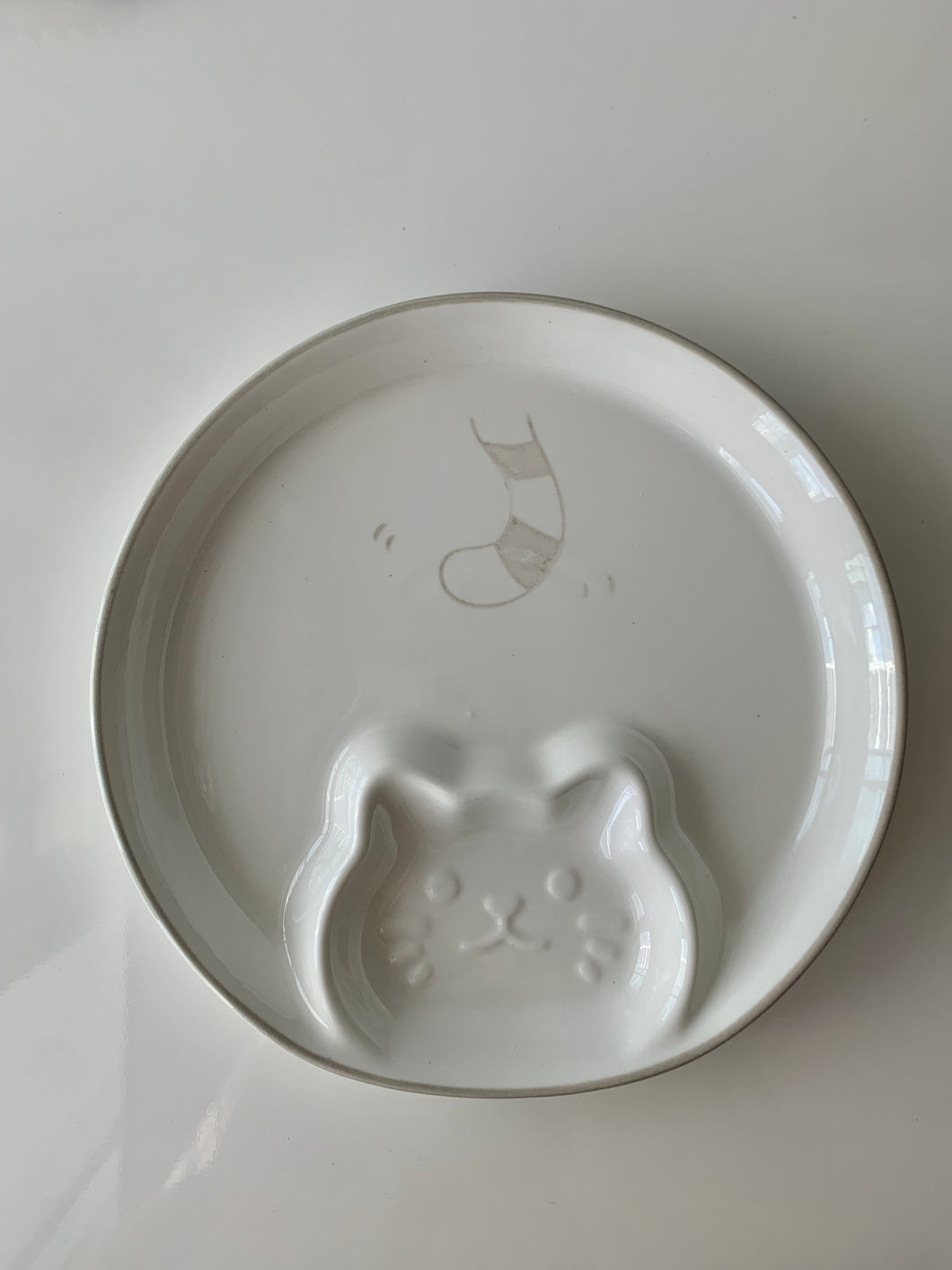 Cute Kitty Sauce Grid Plate, Ceramic