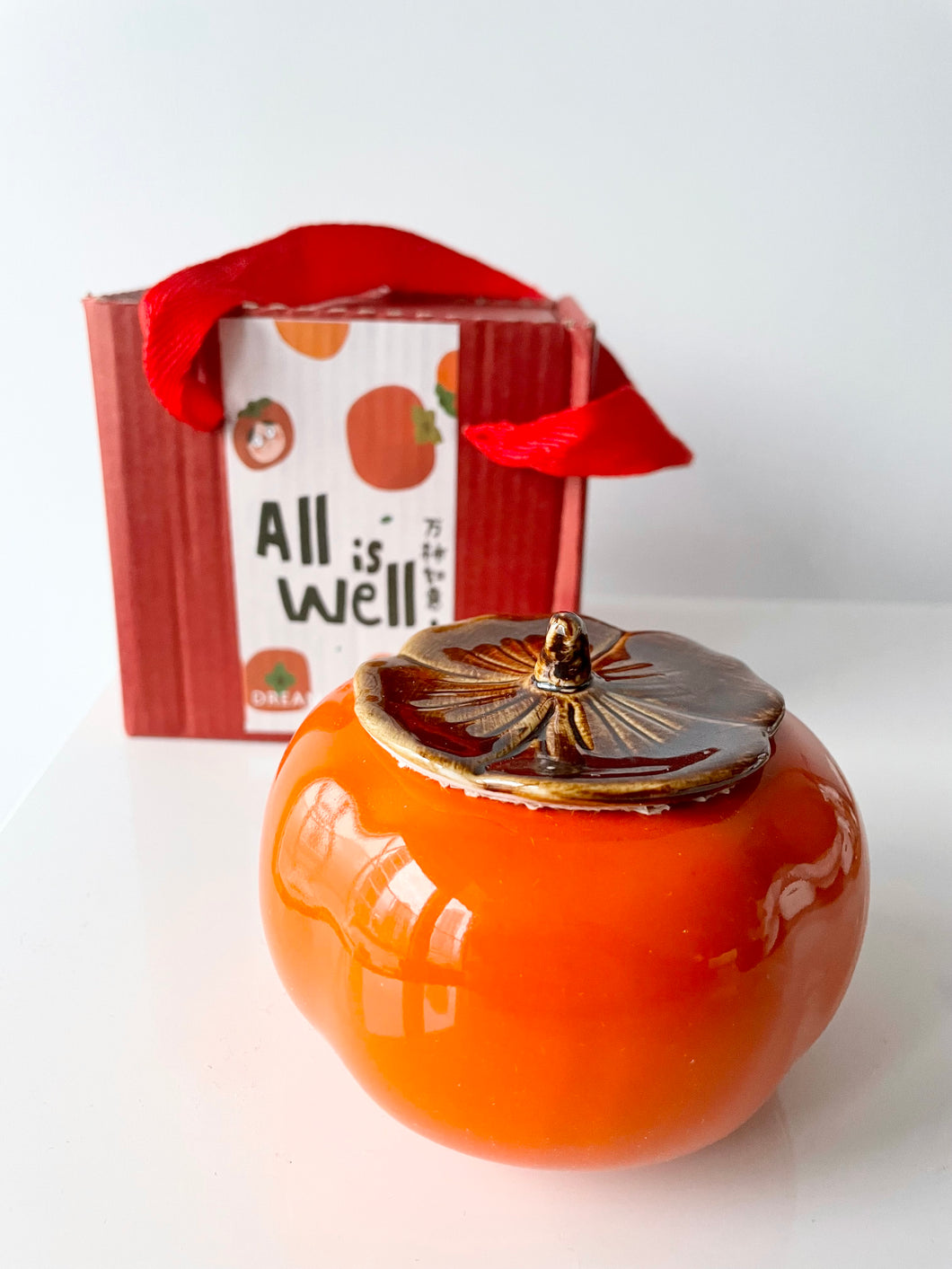 Persimmon Ceramics Aromatherapy Candle, Scented Candle